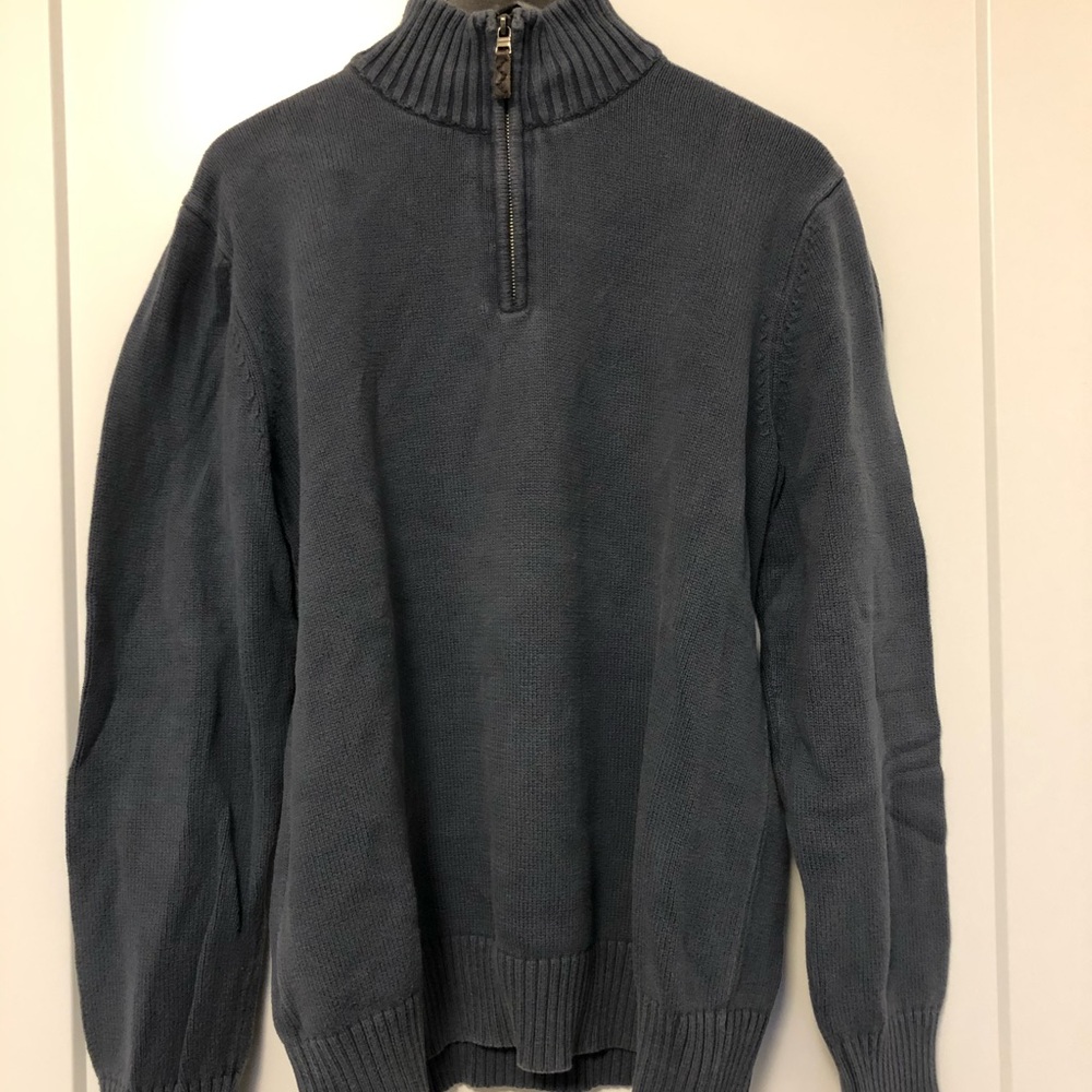 Men’s Navy Sweater Quarter Zip - Eddie Bauer
